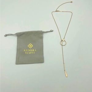 Kendra Scott Tegan Long Y Rose Gold Necklace